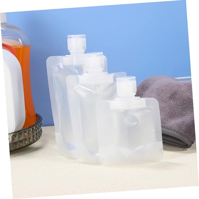 18 Pcs Transparent Leakproof Travel Bottles With Funnels For Shampoo Conditioner Lotion - Image 5